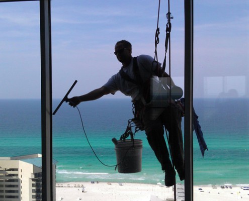 High rise window cleaner